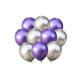 Gümüş-mor Krom Balon 40 Adet