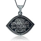 Gümüş Nazar Duası Bayan Kolye SL1589