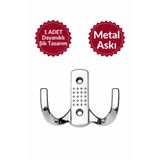 GÜMÜŞ Noktalı Krom Renk Portmanto Askı Krom Küçük Dolap Elbise Havlu Askısı
