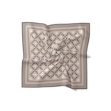 Gümüş Papatya Desen Twill İpek Eşarp