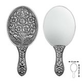 Gümüş Papatya ve Gül Motifli El Aynası MKTB-T8641