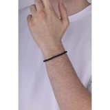 Gümüş Pazarım 4 Mm Minimal Taşlı Oniks Taşlı Doğal Taş Erkek Bileklik