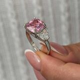 Gümüş Pembe Zirkon Taşlı Kadın Yüzük T8914 Sl8254
