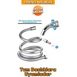 Gümüş Pvc Banyo Duş Hortumu Dayanıklı Banyo Musluk Duş Hortum 1,5 Metre
