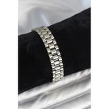 Gümüş Renk 12 Mm Kalınlık Erkek Bileklik (316L Çelik)