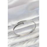 Gümüş Renk Çivi Model Zirkon Taşlı Kadın Kelepçe Bileklik - EBJ260725W44291 BB8630
