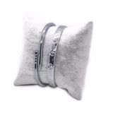 Gümüş Renk Çivi Ve Taşlı Cartier Bileklik Set 945