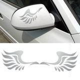 GÜMÜŞ RENK MELEK KANADI OTOMOBİL AYNA STİCKER CS036