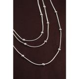 Gümüş Renk Minimal Topçuk Model Çoklu Kolye - EBJ251219W38785 BKO6332