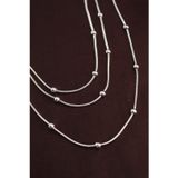 Gümüş Renk Minimal Topçuk Model Çoklu Kolye - Ebj251219w38785