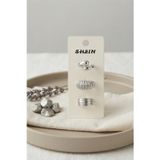 Gümüş Renk Pirinç 3'Lü Vintage Kadın Yüzük Kombini Byk4297 - Ebj260829w46439