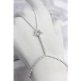 Gümüş Renk Pirinç Zirkon Taşlı Yıldız Model Şahmeran - Ebj260612w44019
