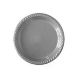 Gümüş Renk Plastik Tabak 22Cm 25Li