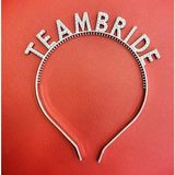 Gümüş Renk Team Bride Taç Plastik – Gelin ve Nedime Tacı - Lisinya - 001-Renkli