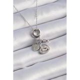 Gümüş Renk Zirkon Taş Detay Kalp Model Charm Kadın Kolye - Ebj241012w28462