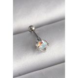 Gümüş Renk Zirkon Taşlı Kalp Tragus Piercing - EBJ241123W29394
