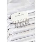 Gümüş Renk Zirkon Taşlı Yonca Model Kadın Küpe Seti - EBJ260701W44171 BKP11875