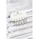 Gümüş Renk Zirkon Taşlı Yonca Model Kadın Küpe Seti - Ebj260701w44171