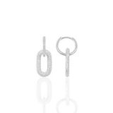 Gümüş rodyumlu zirkon taşlı handy küpe SGTL10273RODAJ