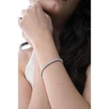 Gümüş rodyumlu zirkon taşlı modern görünümlü v model uzay yolu bileklik [barcode]