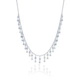 Gümüş Rodyumlu Zirkon Taşlı Pullu Kolye Sgtl10497rodaj