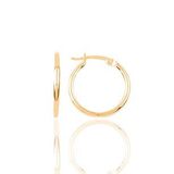 Gümüş rose 25 Mm Şarnel Halka Küpe SGTL11446ROSE