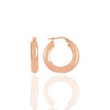 Gümüş Rose 5 Mm Kalınlığında 25 Mm Büyüklüğünde Kalın Gümüş Halka Küpe Sgtl10936rose
