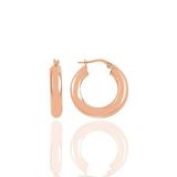 Gümüş rose 5 mm kalınlığında 25 mm büyüklüğünde kalın gümüş halka küpe