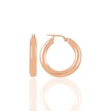 Gümüş Rose 5 Mm Kalınlığında 29 Mm Büyüklüğünde Kalın Gümüş Halka Küpe Sgtl10937rose