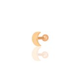 Gümüş rose hilal modeli Tragus helix Piercing küpe SGTL12316ROSE