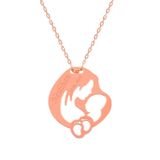 Gümüş Rose İsimli Anne Bebek Sevgisi Kolye SL2743