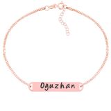 Gümüş Rose Kişiye Özel İsimli Bayan Bileklik SL2724