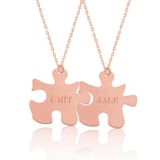 Gümüş Rose Kişiye Özel Puzzle İsimli Kolye SL2759