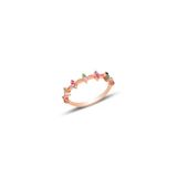 Gumus Rose Mix Tasli Crown Yuzuk Sgtl10290mıx