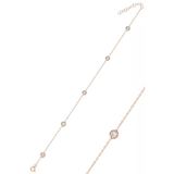 Gümüş Rose Sıra Taşlı Halhal Sgtl10857rose