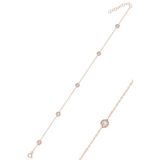 Gümüş Rose Sıra Taşlı Halhal Sgtl9892beyaz