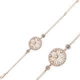 Gümüş Rose Yaşam Çiçeği Bayan Bileklik SL2848