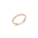 Gümüş rose zirkon sıra taşlı yüzük [barcode] 15