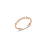 Gümüş rose zirkon sıra taşlı yüzük [barcode] 9