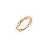 Gümüş rose zirkon taşlı alttan ayarlamalı yüzük [barcode]