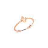 Gümüş rose zirkon taşlı alttan ayarlanabilir peri yüzük SGTL12227ROSE