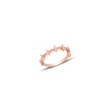 Gumus Rose Zirkon Tasli Crown Yuzuk Sgtl10290byz