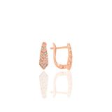 Gümüş Rose Zirkon Taşlı Kravat Modeli J Küpe Sgtl11218rose