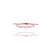 Gumus Rose Zirkon Tasli Nazarli İci Bos Kalp İpli Sans Bileklik Sgtl12448rose