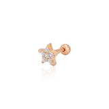 Gumus Rose Zirkon Tasli Yildiz Tragus Helix Piercing Kupe Sgtl12422rose