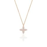 Gümüş Rose Zirkon Taşlı Yonca Kolye Sgtl10228ync