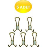 Gümüş Seçil (Gold Altın) Metal Portmanto Vestiyer Duvar Dolap Mobilya Kapı Askısı Askılığı Askılık - 5Lİ