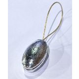 Gümüş Silver Oval Mıknatıslı Perde Tutacağı Magnetik Toka Kaplama Çelik Telli Dekoratf Perde Mandalı