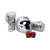 Gümüş (Silver) Serisi Özel Takım Set , Boks Kaskı, Boks Eldiveni, Dişlik, Bandaj