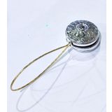 Gümüş Silver Yuvarlak Mıknatıslı Perde Tutacağı Magnetik Toka Çelik Telli Dekoratif Perde Mandalı